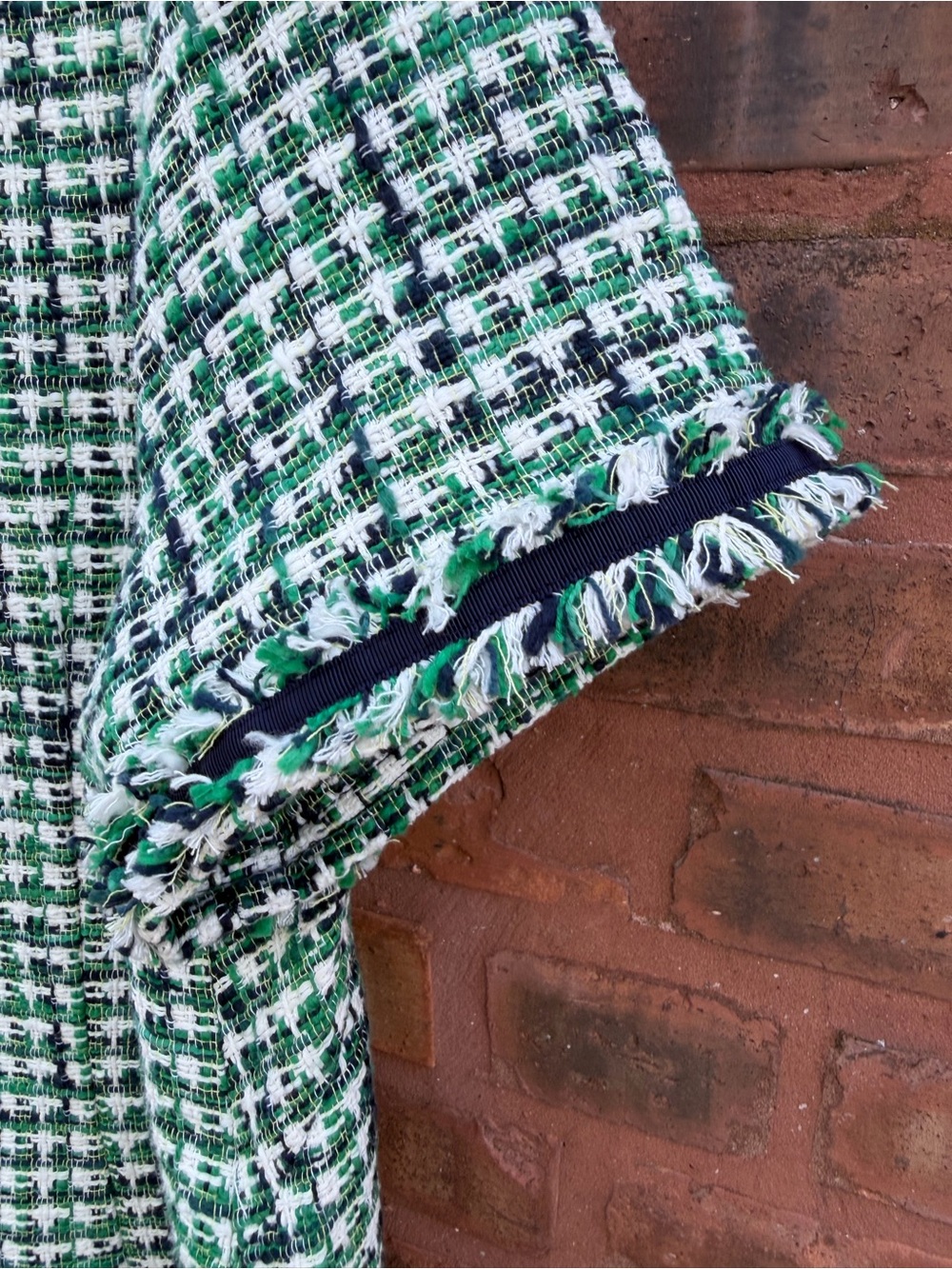kate spade green, white and navy tweed sheath dress - Picture 6 of 6